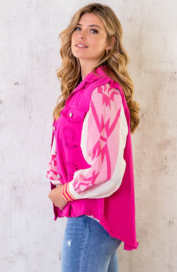 Embroidery Gilet Fuchsia – shoparchief, foto 5