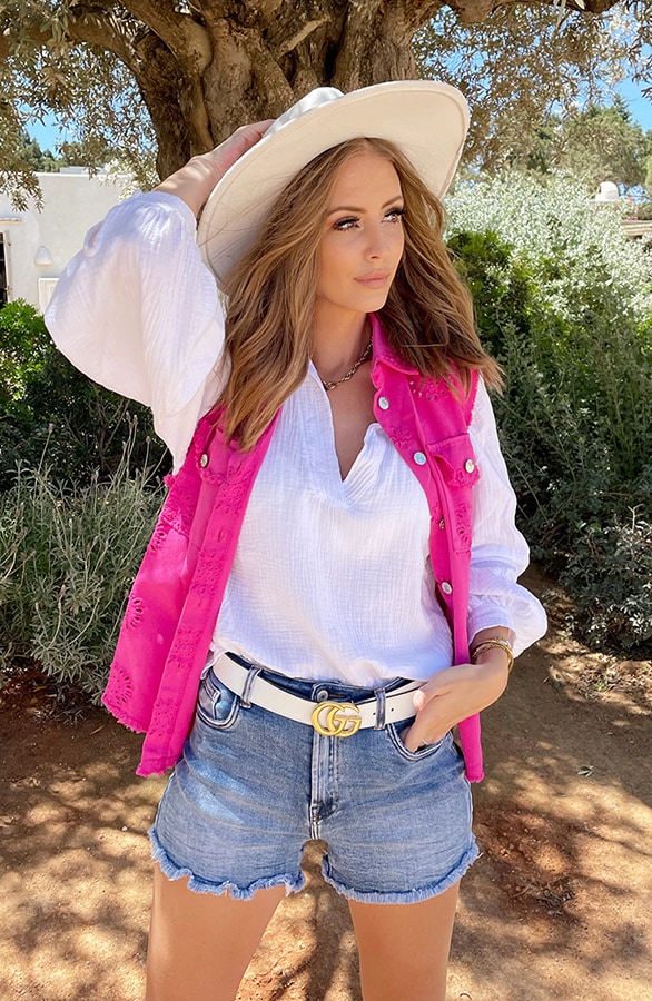 Embroidery Gilet Fuchsia – shoparchief