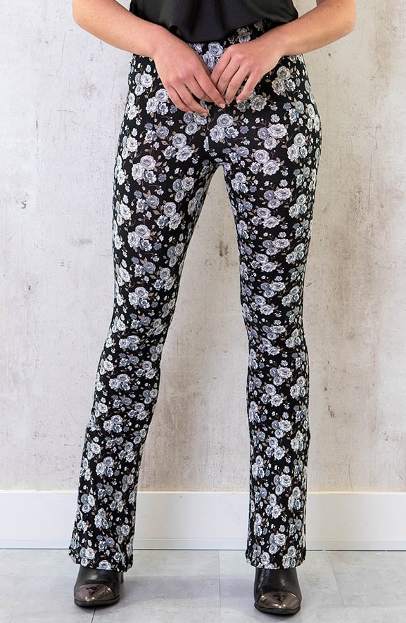 Flared Broek Bloemen Black – shoparchief, foto 2