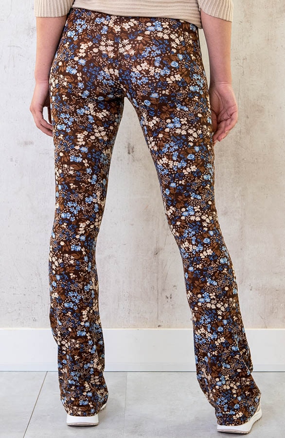 Flared Broek Bloemen Blue – shoparchief, foto 4