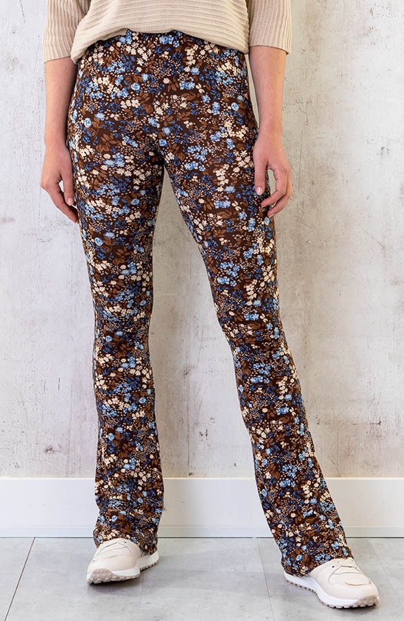 Flared Broek Bloemen Blue – shoparchief, foto 2