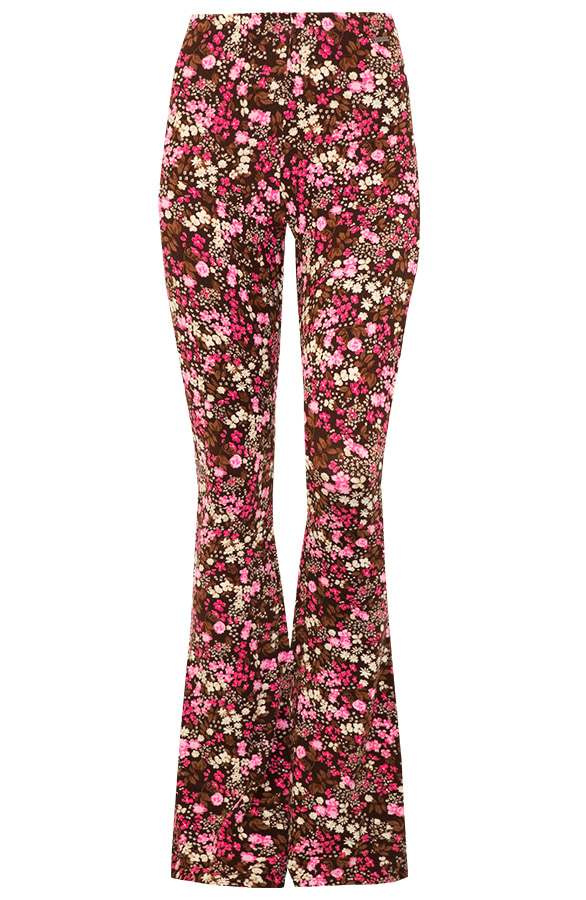 Flared Broek Bloemen Pink – shoparchief