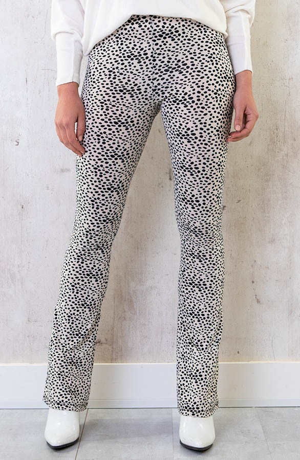 Flared Broek Cheetah Creme – shoparchief