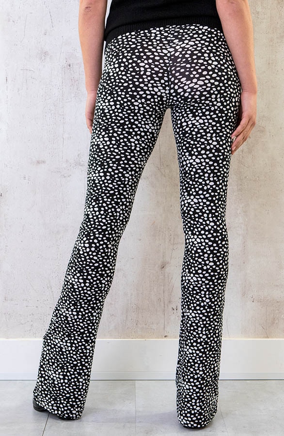 Flared Broek Cheetah Zwart Wit – shoparchief, foto 4