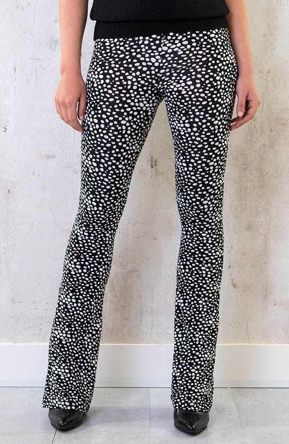 Flared Broek Cheetah Zwart Wit – shoparchief, foto 2