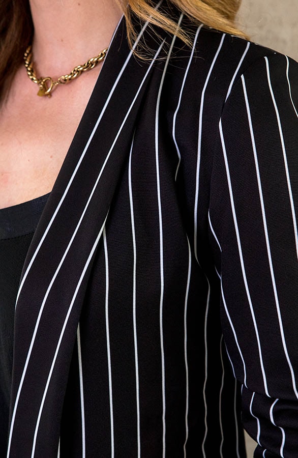Limited Strepen Blazer Zwart 2.0 – shoparchief, foto 5