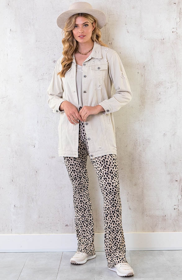 Long Denim Jacket Beige – shoparchief, foto 6