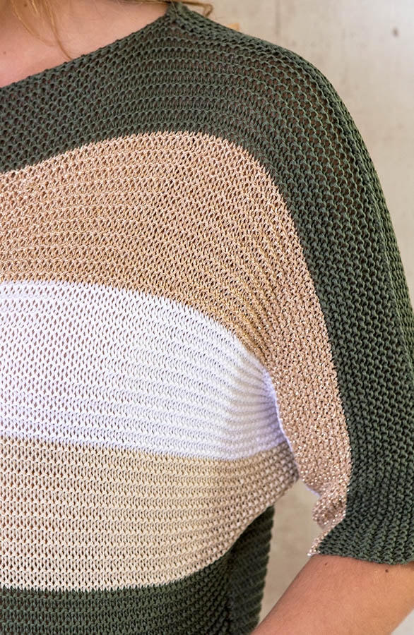 Lurex Gehaakte Strepen Top Army – shoparchief, foto 9