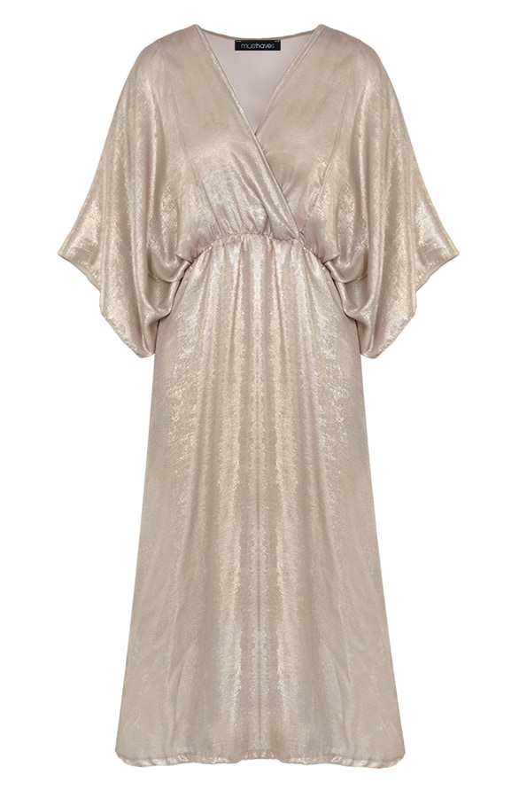 Deluxe V-dress Gold – shoparchief