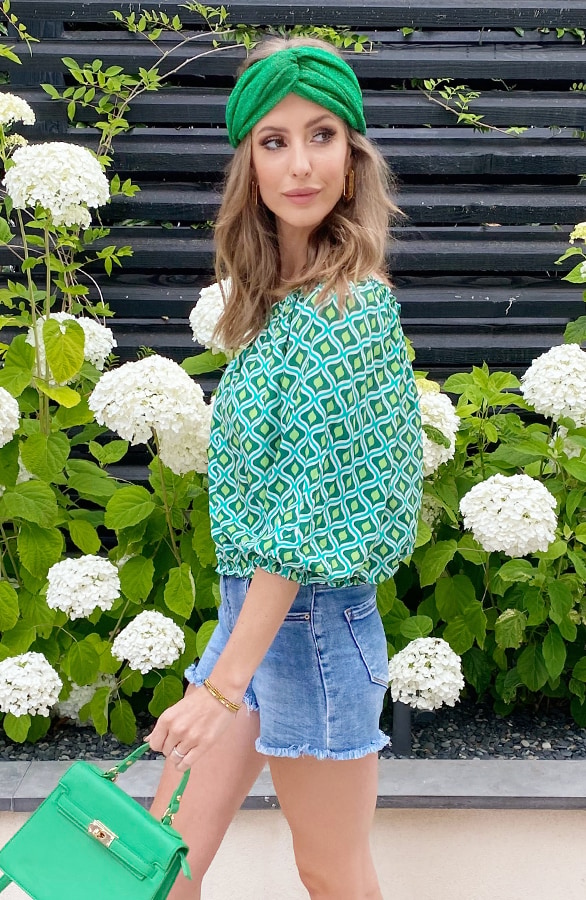 One Shoulder Top Retro Bright Green – shoparchief