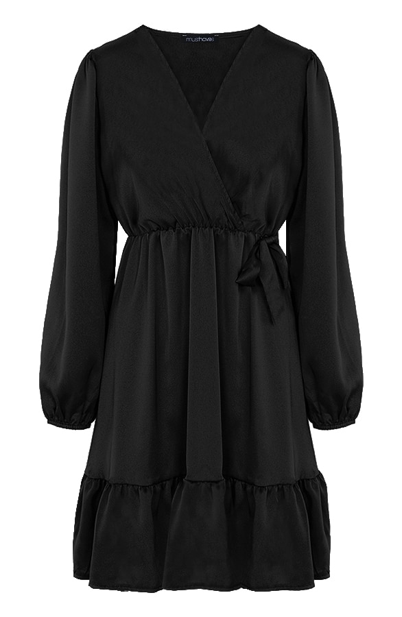 Flawless Ruffle Jurk Black – shoparchief, foto 7