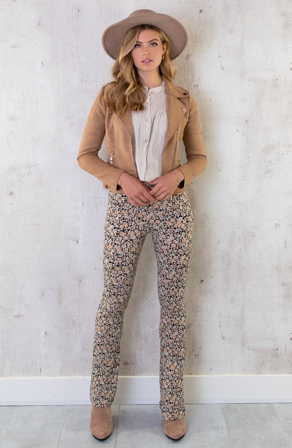 Biker Jacket Suede Camel – shoparchief, foto 8