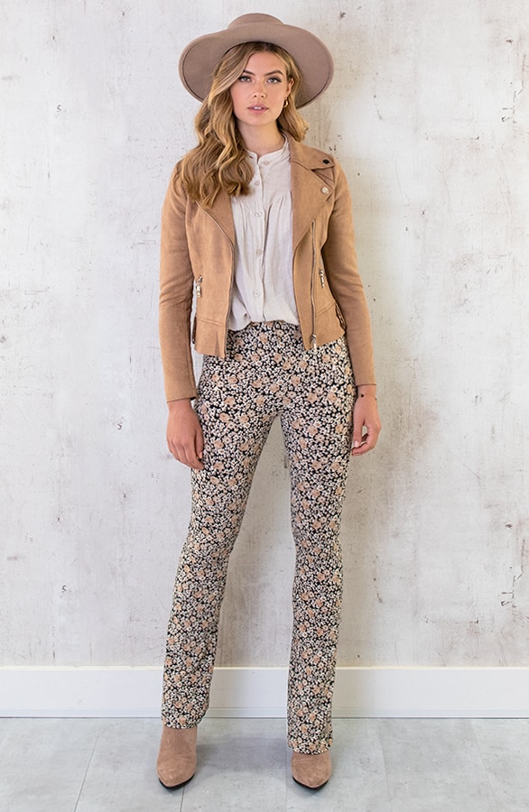 Biker Jacket Suede Camel – shoparchief, foto 7