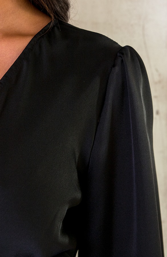 Flawless Ruffle Jurk Black – shoparchief, foto 5