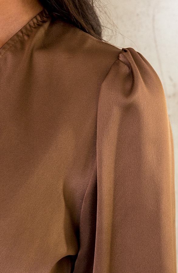 Flawless Ruffle Jurk Choco – shoparchief, foto 6