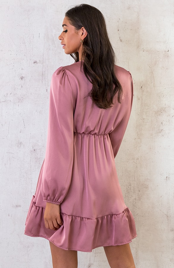 Flawless Ruffle Jurk Dust Roze – shoparchief, foto 5