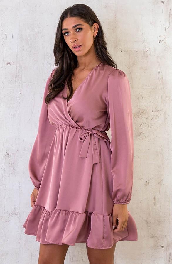 Flawless Ruffle Jurk Dust Roze – shoparchief, foto 3