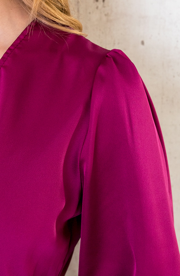 Flawless Ruffle Jurk Magenta – shoparchief, foto 5