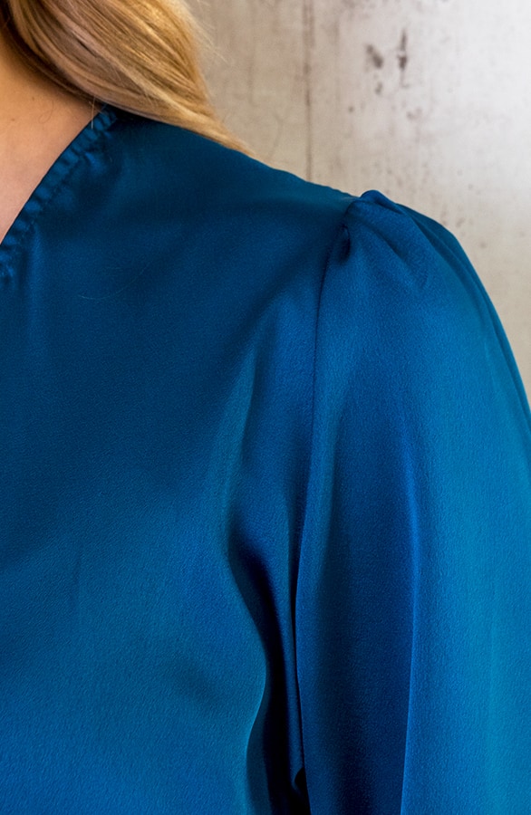 Flawless Ruffle Jurk Petrol – shoparchief, foto 6