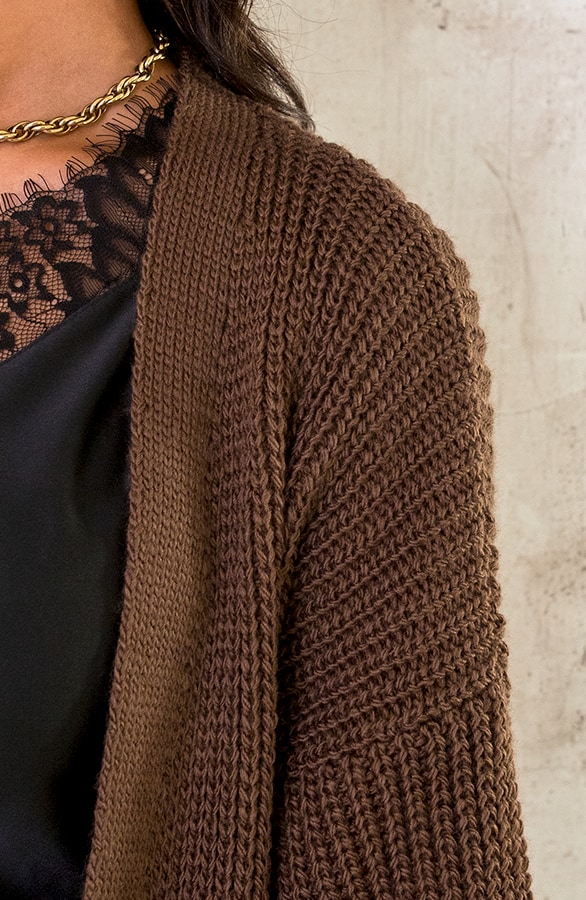 Gebreid Vest Met Zakken Choco – shoparchief, foto 6