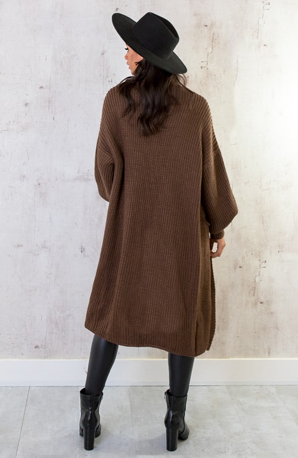 Gebreid Vest Met Zakken Choco – shoparchief, foto 5