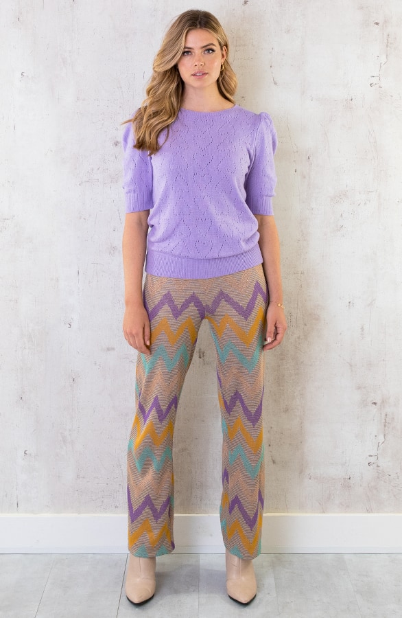 Lurex Pants Beige – shoparchief, foto 7