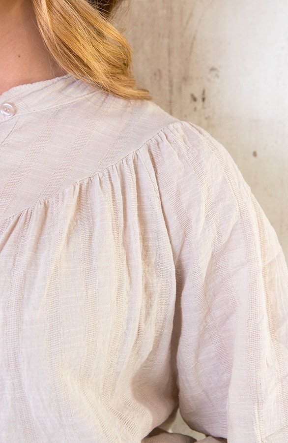 Katoenen Knopen Blouse Ecru – shoparchief, foto 5