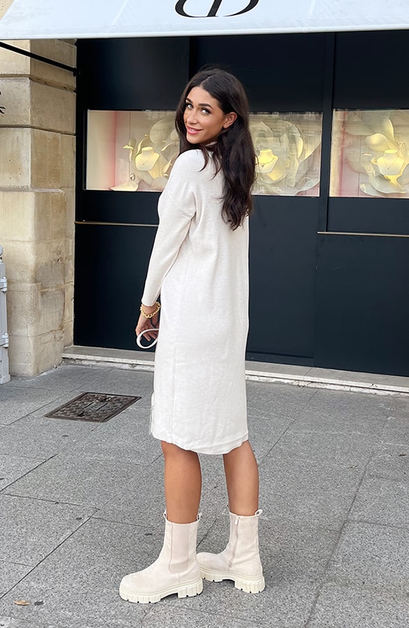 Hoge Chelsea Boots Suède Beige – shoparchief, foto 3