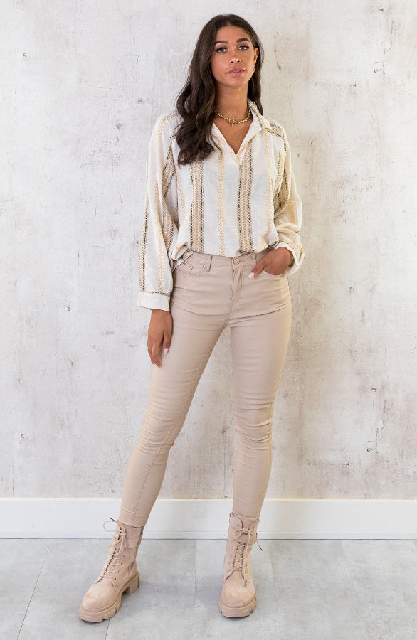 Lurex Banen Blouse Smaragdgroen – shoparchief, foto 7