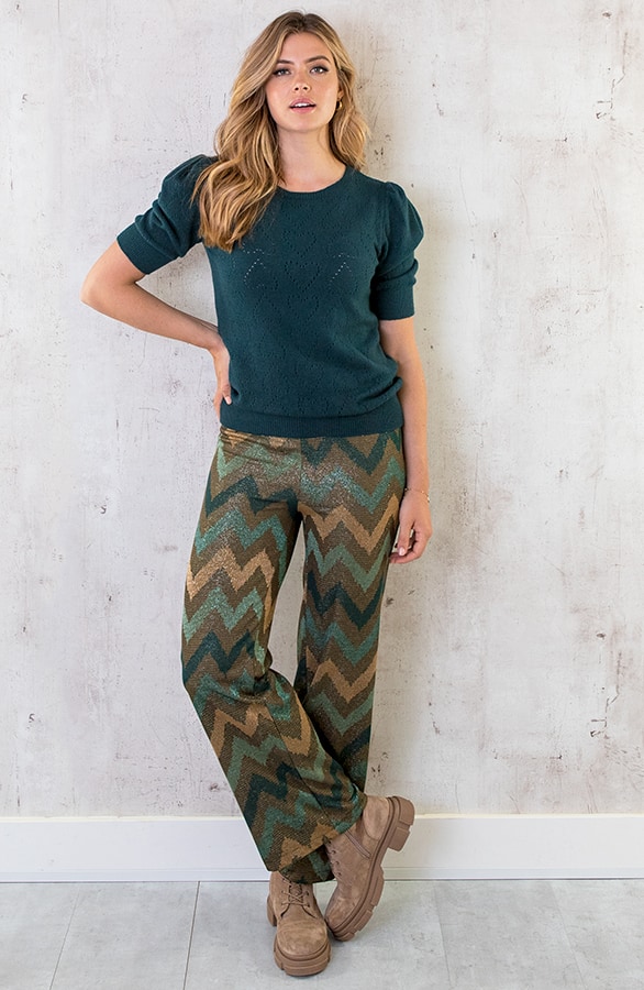 Lurex Pants Smaragd – shoparchief, foto 5
