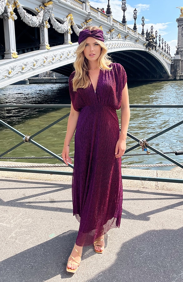 Luxury Maxi Dress Magenta – shoparchief, foto 9
