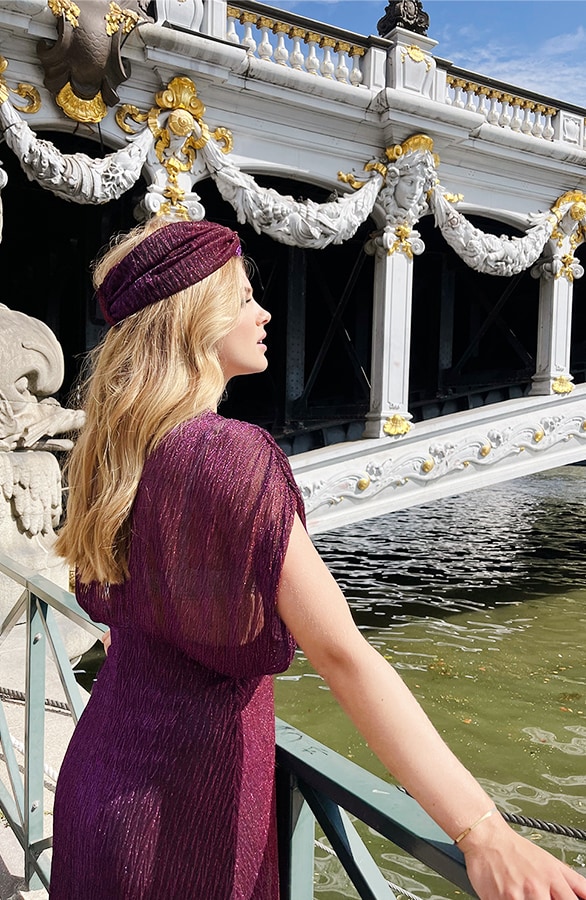 Luxury Maxi Dress Magenta – shoparchief, foto 7