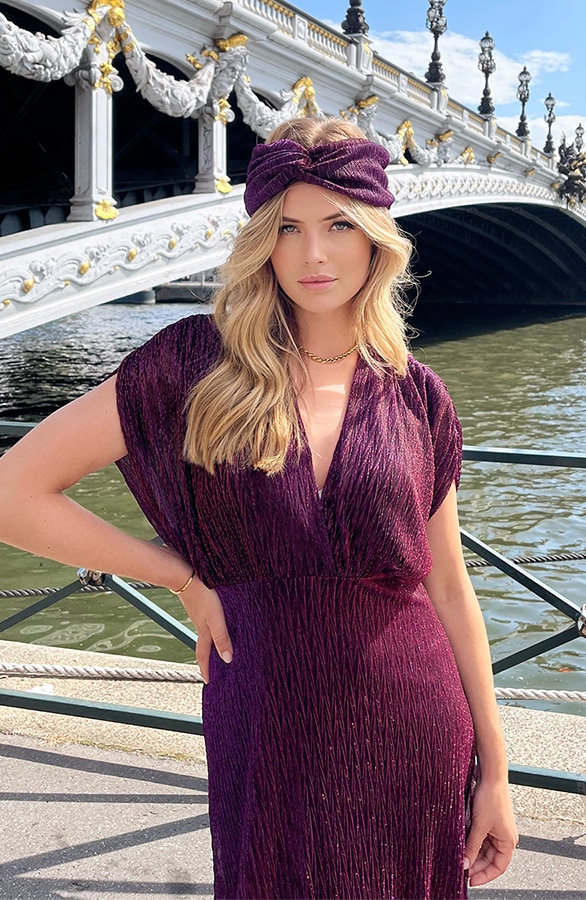Luxury Maxi Dress Magenta – shoparchief, foto 5