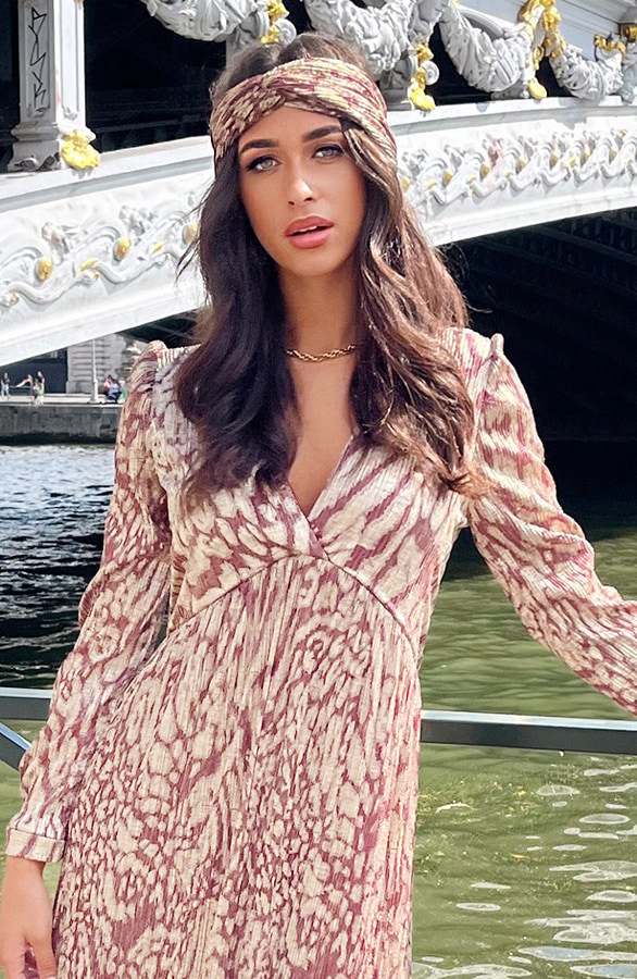 Luxury Maxi Print Jurk – shoparchief, foto 9