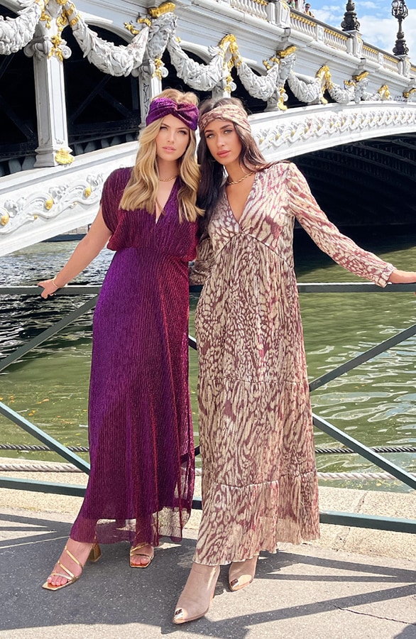 Luxury Maxi Dress Magenta – shoparchief, foto 11