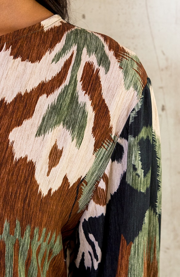 Maxi Dress Limited Print Zwart Bruin – shoparchief, foto 6