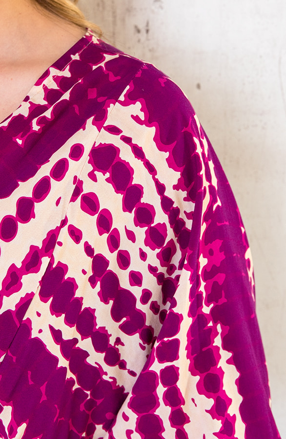 Midi Jurk Met Print Aubergine – shoparchief, foto 6