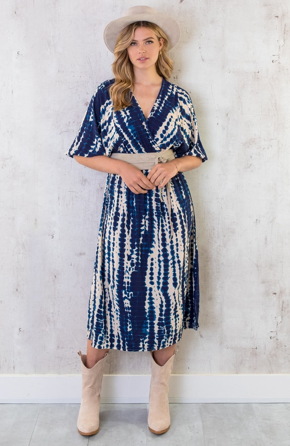 Midi Jurk Met Print Marine – shoparchief, foto 3
