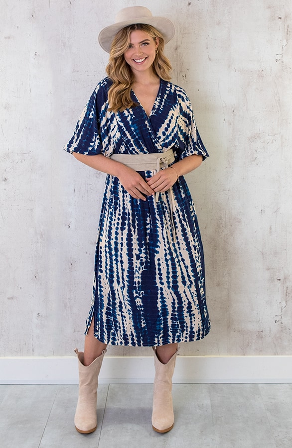 Midi Jurk Met Print Marine – shoparchief, foto 2