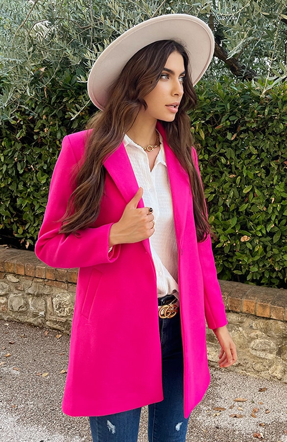 Midi Trenchcoat Fuchsia – shoparchief