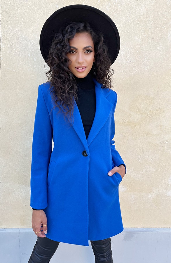 Midi Trenchcoat Royal Blue – shoparchief, foto 4