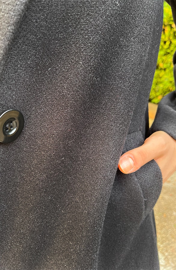 Midi Trenchcoat Zwart – shoparchief, foto 5