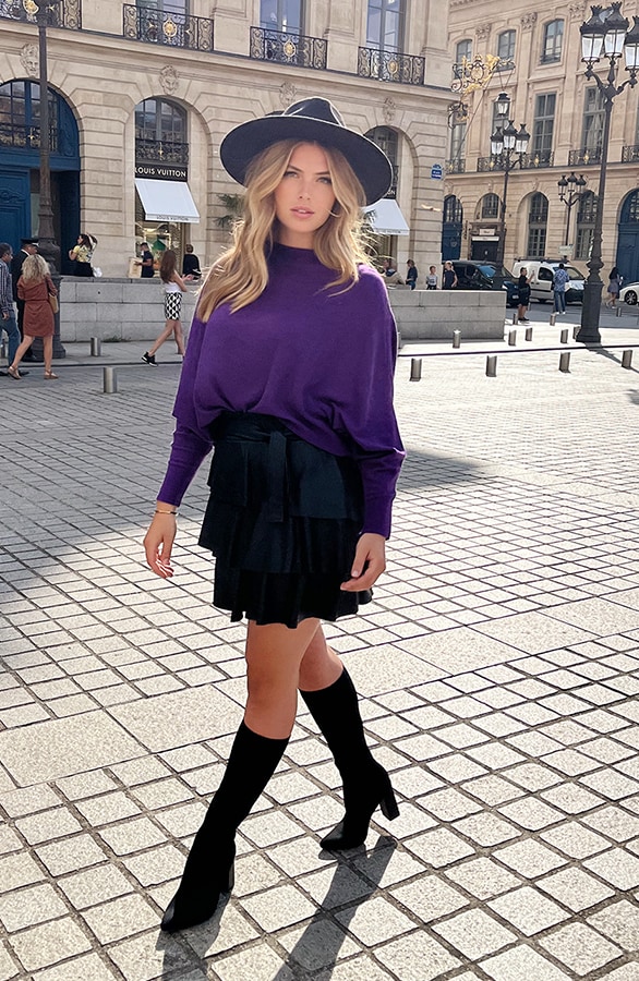 Oversized Soft Trui Donkerpaars – shoparchief, foto 6