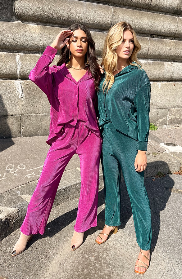 Plissé Blouse Magenta – shoparchief, foto 4