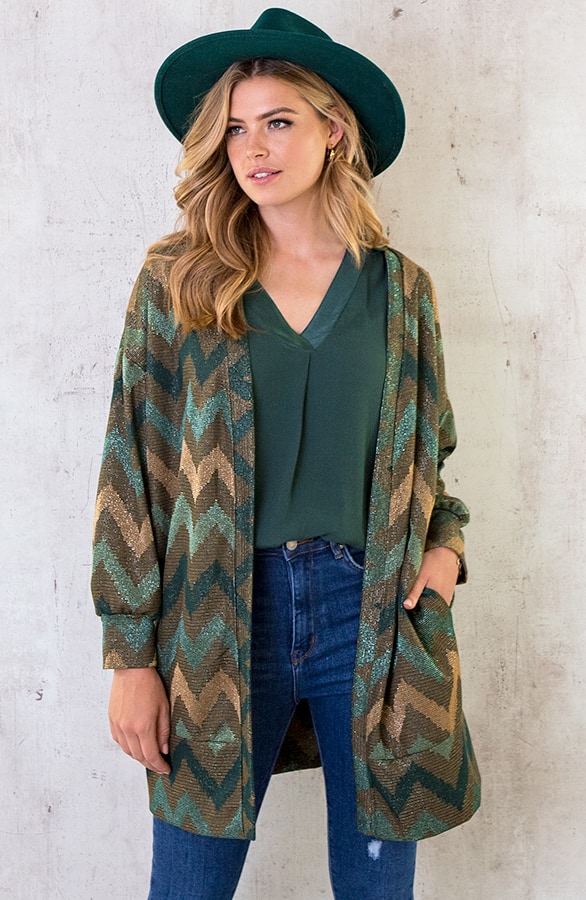 Print Lurex Vest Smaragd – shoparchief, foto 2