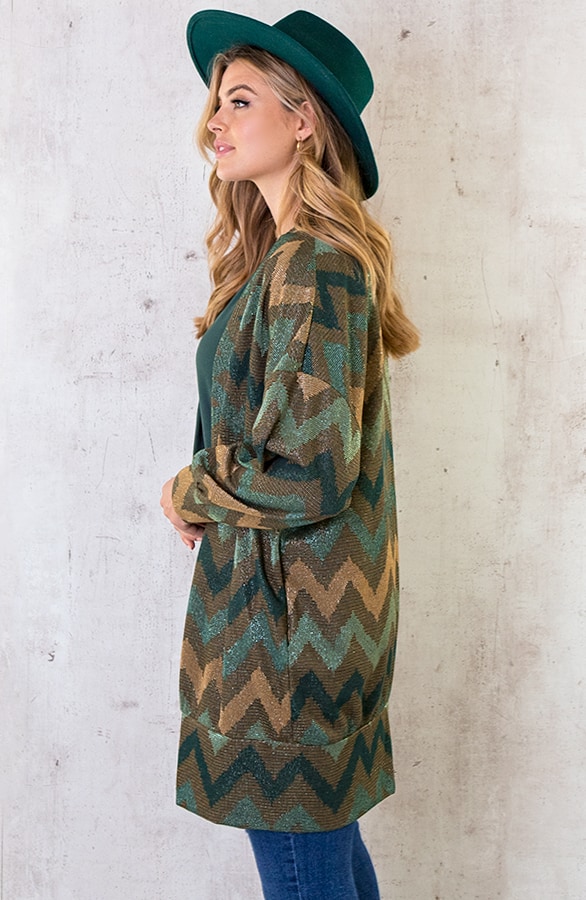 Print Lurex Vest Smaragd – shoparchief, foto 4