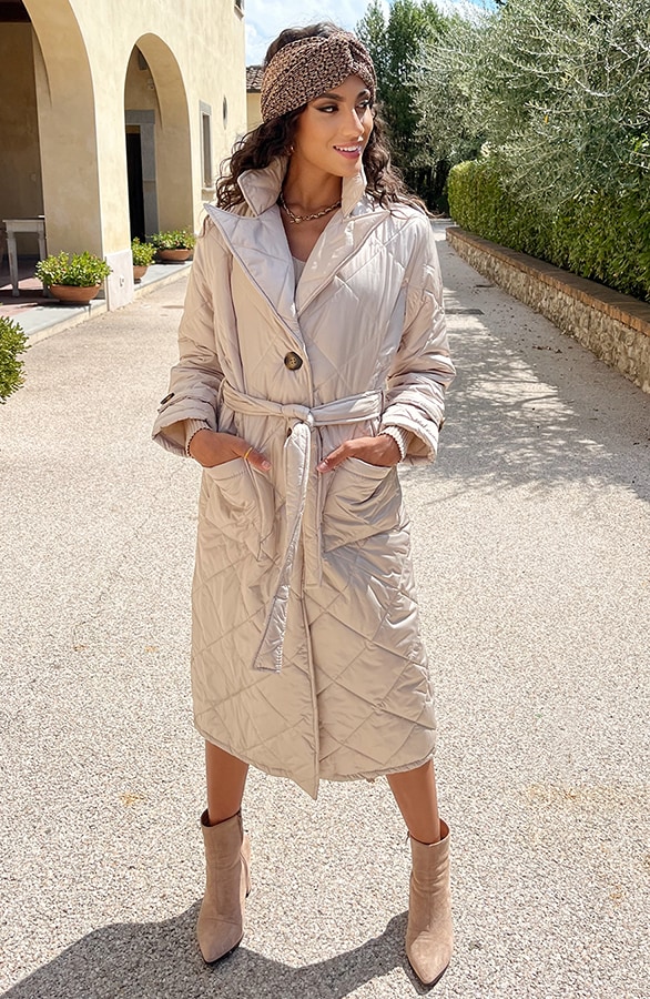 Quilted Trenchcoat Beige – shoparchief