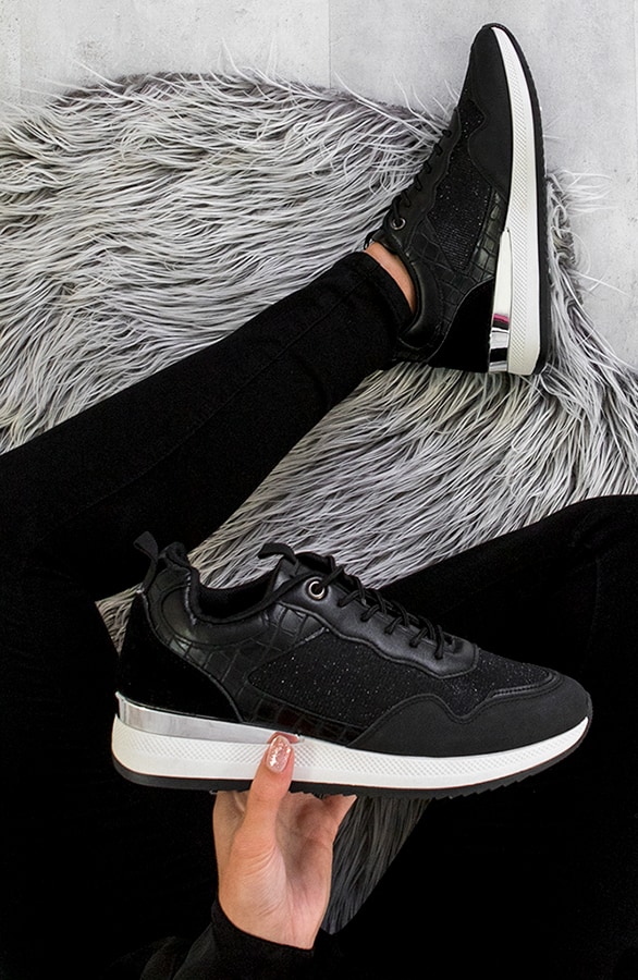 Sneakers Croco Favorite Schwarz 2.0, Shoparchiv