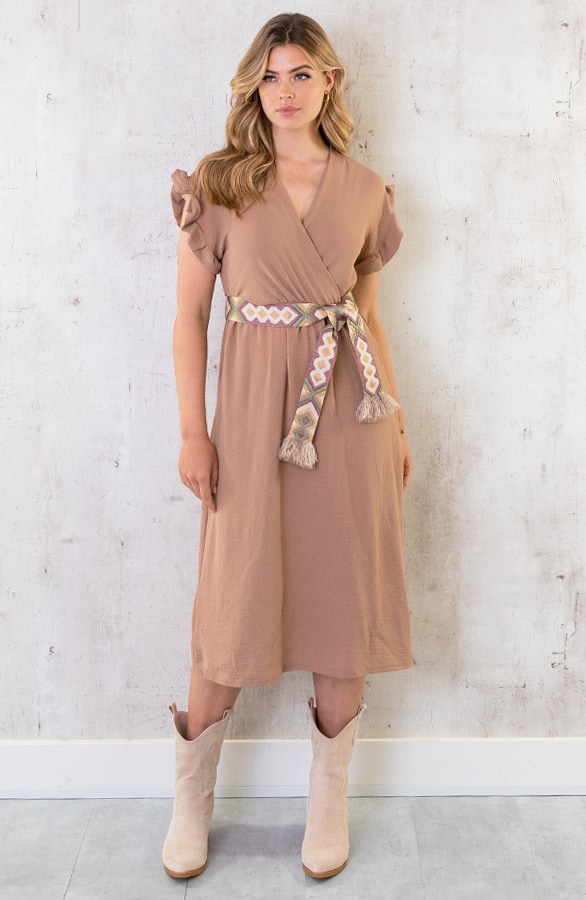 St. Tropez Jurk Midi Camel 2.0 – shoparchief, foto 2