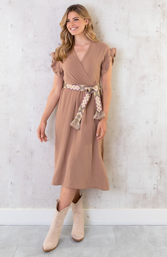 St. Tropez Jurk Midi Camel 2.0 – shoparchief